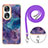 Silicone Candy Rubber Gel Fashionable Pattern Soft Case Cover with Lanyard Strap YB7 for Huawei Honor 90 5G