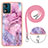 Silicone Candy Rubber Gel Fashionable Pattern Soft Case Cover with Lanyard Strap YB7 for Motorola Moto E13