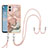 Silicone Candy Rubber Gel Fashionable Pattern Soft Case Cover with Lanyard Strap YB7 for Motorola Moto G53 5G