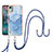 Silicone Candy Rubber Gel Fashionable Pattern Soft Case Cover with Lanyard Strap YB7 for Nokia C12