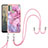 Silicone Candy Rubber Gel Fashionable Pattern Soft Case Cover with Lanyard Strap YB7 for Nokia C31