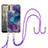 Silicone Candy Rubber Gel Fashionable Pattern Soft Case Cover with Lanyard Strap YB7 for Nokia C31