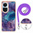 Silicone Candy Rubber Gel Fashionable Pattern Soft Case Cover with Lanyard Strap YB7 for Oppo Reno10 5G