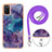 Silicone Candy Rubber Gel Fashionable Pattern Soft Case Cover with Lanyard Strap YB7 for Samsung Galaxy A03s