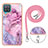 Silicone Candy Rubber Gel Fashionable Pattern Soft Case Cover with Lanyard Strap YB7 for Samsung Galaxy A12 5G