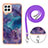 Silicone Candy Rubber Gel Fashionable Pattern Soft Case Cover with Lanyard Strap YB7 for Samsung Galaxy A22 4G