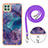 Silicone Candy Rubber Gel Fashionable Pattern Soft Case Cover with Lanyard Strap YB7 for Samsung Galaxy A22 5G