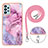 Silicone Candy Rubber Gel Fashionable Pattern Soft Case Cover with Lanyard Strap YB7 for Samsung Galaxy A32 5G