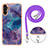 Silicone Candy Rubber Gel Fashionable Pattern Soft Case Cover with Lanyard Strap YB7 for Samsung Galaxy A54 5G