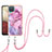 Silicone Candy Rubber Gel Fashionable Pattern Soft Case Cover with Lanyard Strap YB7 for Samsung Galaxy F12