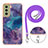 Silicone Candy Rubber Gel Fashionable Pattern Soft Case Cover with Lanyard Strap YB7 for Samsung Galaxy S21 FE 5G