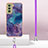 Silicone Candy Rubber Gel Fashionable Pattern Soft Case Cover with Lanyard Strap YB7 for Samsung Galaxy S21 FE 5G