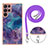 Silicone Candy Rubber Gel Fashionable Pattern Soft Case Cover with Lanyard Strap YB7 for Samsung Galaxy S24 Ultra 5G