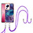 Silicone Candy Rubber Gel Fashionable Pattern Soft Case Cover with Lanyard Strap YB7 for Xiaomi Civi 2 5G