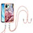 Silicone Candy Rubber Gel Fashionable Pattern Soft Case Cover with Lanyard Strap YB7 for Xiaomi Mi 11 Lite 4G