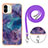 Silicone Candy Rubber Gel Fashionable Pattern Soft Case Cover with Lanyard Strap YB7 for Xiaomi Poco C50