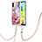 Silicone Candy Rubber Gel Fashionable Pattern Soft Case Cover with Lanyard Strap YB7 for Xiaomi Poco C50