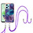 Silicone Candy Rubber Gel Fashionable Pattern Soft Case Cover with Lanyard Strap YB7 for Xiaomi Poco X5 5G