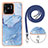 Silicone Candy Rubber Gel Fashionable Pattern Soft Case Cover with Lanyard Strap YB7 for Xiaomi Redmi 10 India