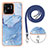 Silicone Candy Rubber Gel Fashionable Pattern Soft Case Cover with Lanyard Strap YB7 for Xiaomi Redmi 10C 4G