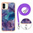 Silicone Candy Rubber Gel Fashionable Pattern Soft Case Cover with Lanyard Strap YB7 for Xiaomi Redmi A2 Plus