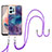 Silicone Candy Rubber Gel Fashionable Pattern Soft Case Cover with Lanyard Strap YB7 for Xiaomi Redmi Note 12 4G