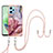 Silicone Candy Rubber Gel Fashionable Pattern Soft Case Cover with Lanyard Strap YB7 for Xiaomi Redmi Note 12 5G Mixed