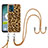 Silicone Candy Rubber Gel Fashionable Pattern Soft Case Cover with Lanyard Strap YB8 for Motorola Moto E13