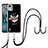 Silicone Candy Rubber Gel Fashionable Pattern Soft Case Cover with Lanyard Strap YB8 for Nokia C12