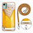 Silicone Candy Rubber Gel Fashionable Pattern Soft Case Cover with Lanyard Strap YB8 for Nokia C12 Plus