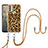 Silicone Candy Rubber Gel Fashionable Pattern Soft Case Cover with Lanyard Strap YB8 for Nokia C31