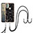 Silicone Candy Rubber Gel Fashionable Pattern Soft Case Cover with Lanyard Strap YB8 for Nokia C31