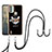 Silicone Candy Rubber Gel Fashionable Pattern Soft Case Cover with Lanyard Strap YB8 for Nokia C31