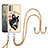 Silicone Candy Rubber Gel Fashionable Pattern Soft Case Cover with Lanyard Strap YB8 for Nokia C31