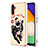 Silicone Candy Rubber Gel Fashionable Pattern Soft Case Cover with Lanyard Strap YB8 for Samsung Galaxy Jump3 5G