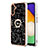 Silicone Candy Rubber Gel Fashionable Pattern Soft Case Cover with Lanyard Strap YB8 for Samsung Galaxy Jump3 5G Black