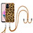 Silicone Candy Rubber Gel Fashionable Pattern Soft Case Cover with Lanyard Strap YB8 for Xiaomi Redmi Note 12S