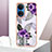 Silicone Candy Rubber Gel Fashionable Pattern Soft Case Cover Y01B for Huawei Honor X7 Purple