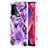 Silicone Candy Rubber Gel Fashionable Pattern Soft Case Cover Y01B for Oppo A74 5G Purple