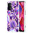 Silicone Candy Rubber Gel Fashionable Pattern Soft Case Cover Y01B for Oppo A93 5G Purple