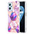 Silicone Candy Rubber Gel Fashionable Pattern Soft Case Cover Y01B for Oppo A96 4G Clove Purple