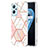 Silicone Candy Rubber Gel Fashionable Pattern Soft Case Cover Y01B for Oppo A96 4G Pink