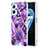 Silicone Candy Rubber Gel Fashionable Pattern Soft Case Cover Y01B for Oppo A96 4G Purple