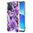 Silicone Candy Rubber Gel Fashionable Pattern Soft Case Cover Y01B for Oppo Reno6 5G Purple