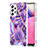 Silicone Candy Rubber Gel Fashionable Pattern Soft Case Cover Y01B for Samsung Galaxy A33 5G Purple