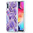 Silicone Candy Rubber Gel Fashionable Pattern Soft Case Cover Y01B for Samsung Galaxy A50S Purple