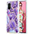 Silicone Candy Rubber Gel Fashionable Pattern Soft Case Cover Y01B for Samsung Galaxy A71 4G A715 Purple