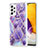 Silicone Candy Rubber Gel Fashionable Pattern Soft Case Cover Y01B for Samsung Galaxy A72 4G Purple