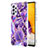 Silicone Candy Rubber Gel Fashionable Pattern Soft Case Cover Y01B for Samsung Galaxy A73 5G Purple