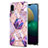 Silicone Candy Rubber Gel Fashionable Pattern Soft Case Cover Y01B for Samsung Galaxy M02 Clove Purple